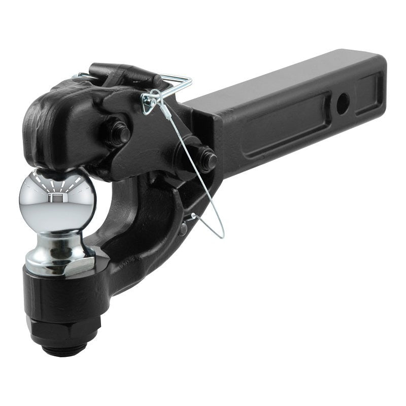 Curt 48007 Ball and Pintle Combination, 10,000 lb, 16,000 lb Working Load, Powder-Coated, 2 in Dia Eye