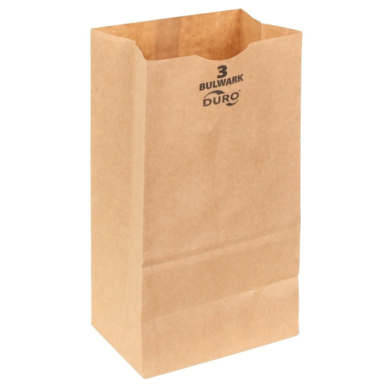 Duro Bag 71003 Series Heavy-Duty SOS Bag, 2-15/16 in W, 4-3/4 in L, Virgin Paper, Kraft