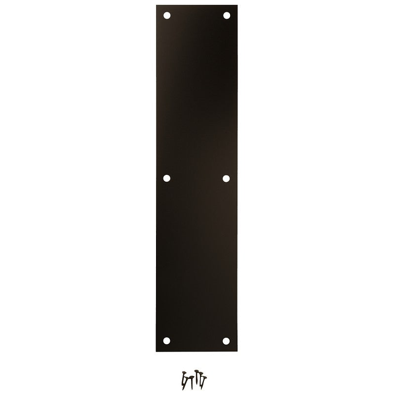 National Hardware N270-502 Push Plate, Aluminum, Oil-Rubbed Bronze, 15 in L, 3-1/2 in W (Pack of 2)