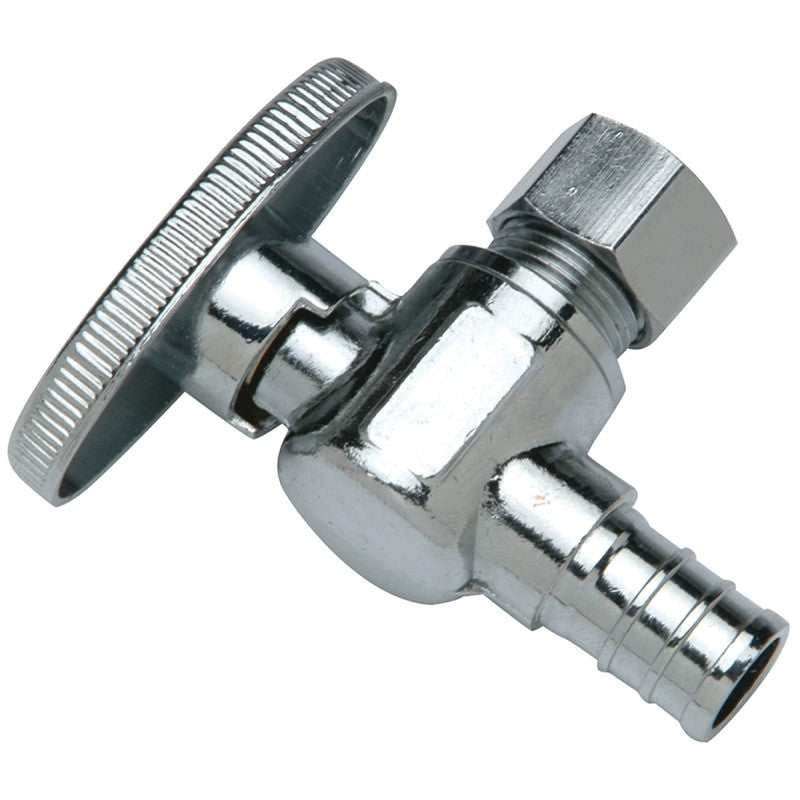 Apollo APXVA1238C Stop Valve, 1/2 x 3/8 in Connection, PEX Barb x Compression, Brass Body