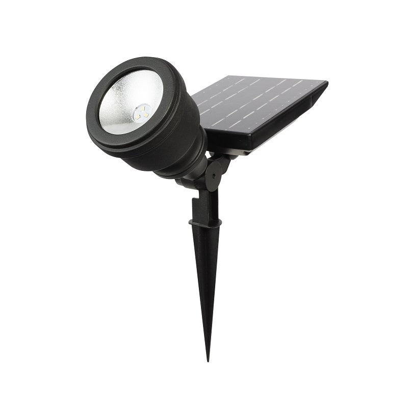 Boston Harbor 28212 Spotlight Solar Light, Lithium-Ion Battery, 1-Lamp, LED Lamp, Black, Battery Included: Yes