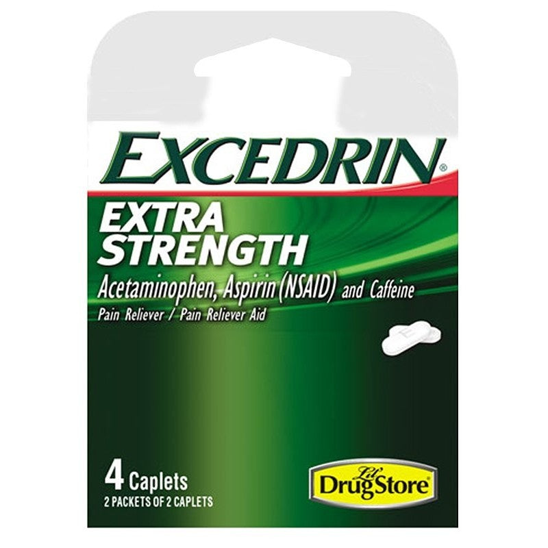 Excedrin 97102 Pain Reliever, 4 CT, Tablet (Pack of 6)