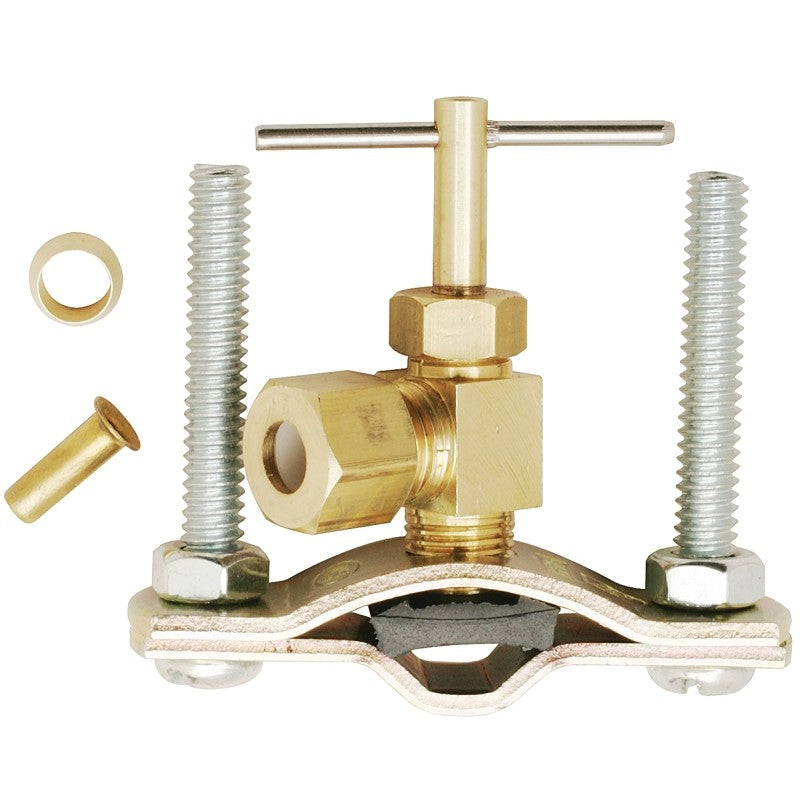 Plumb Pak PP25502LF Saddle Valve, 1/4 in OD Connection, Brass Body