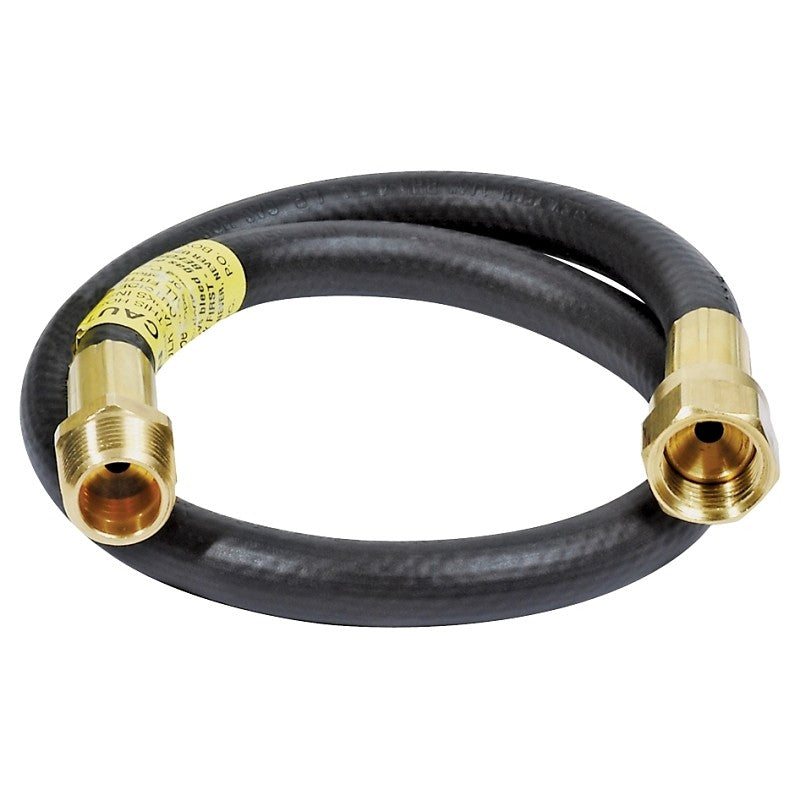 Mr. Heater F273716 Barbecue Hose, 22 in L, 3/8 in MIP x 3/8 in Female Flare, Thermoplastic