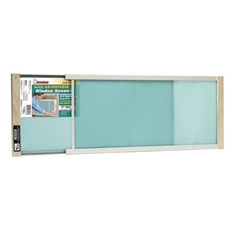 Frost King AWS1145 Window Screen, 25 to 45 in L, 10 in W, Aluminum/Polyethylene