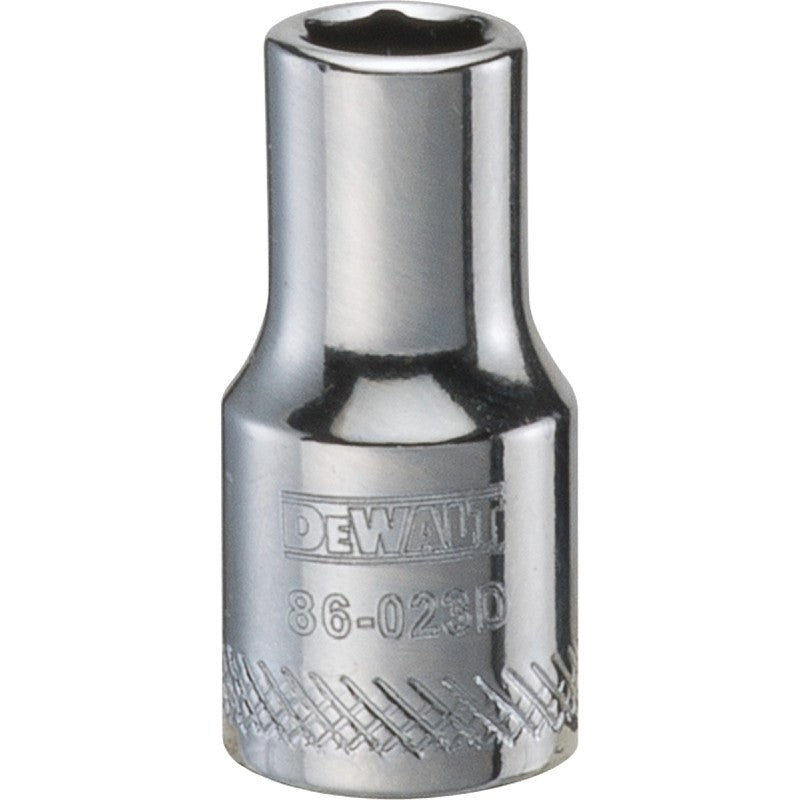 DEWALT DWMT86023OSP Hand Socket, 7/32 in Socket, 1/4 in Drive, 6-Point, Vanadium Steel, Polished Chrome