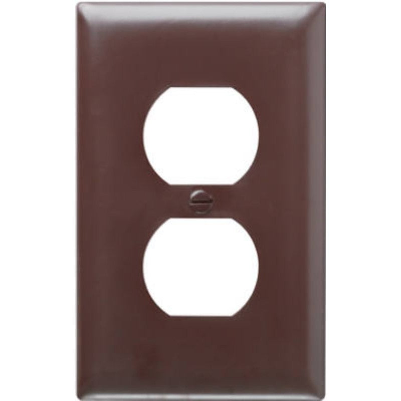 Legrand TradeMaster TP TP8CC25 Wallplate, 4.6875 in L, 2.937 in W, Standard, 1 -Gang, Nylon, Brown