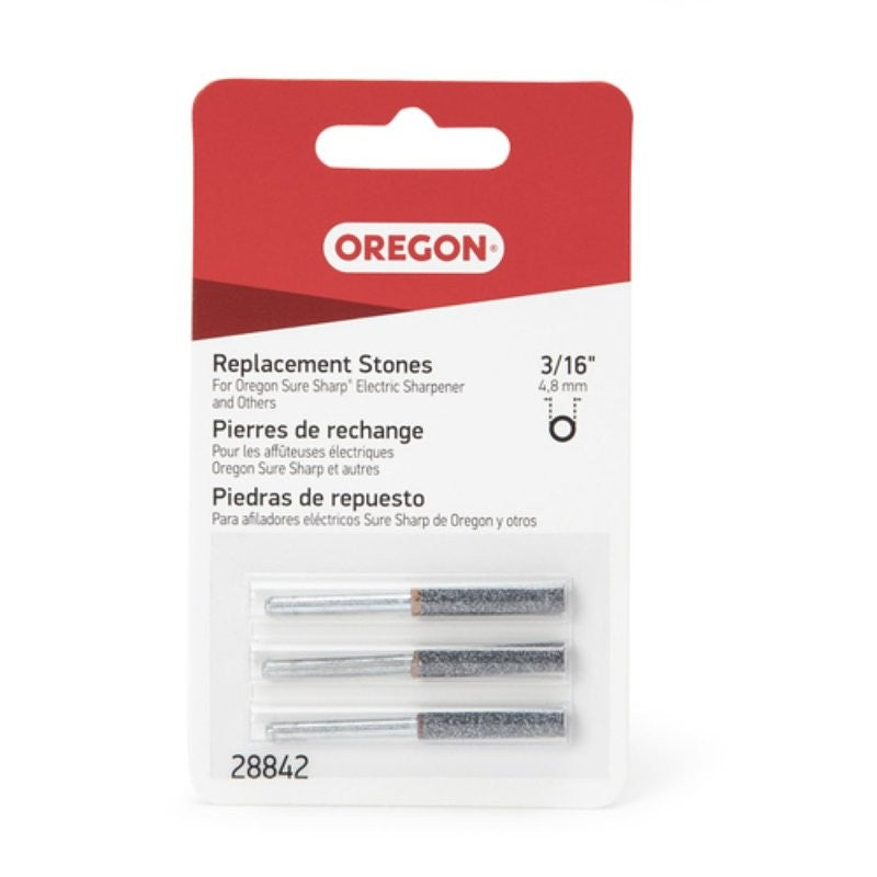 Oregon 28842 Sharpening Stone, Heavy-Duty, 3/16 in Dia Dimensions, 3/PK