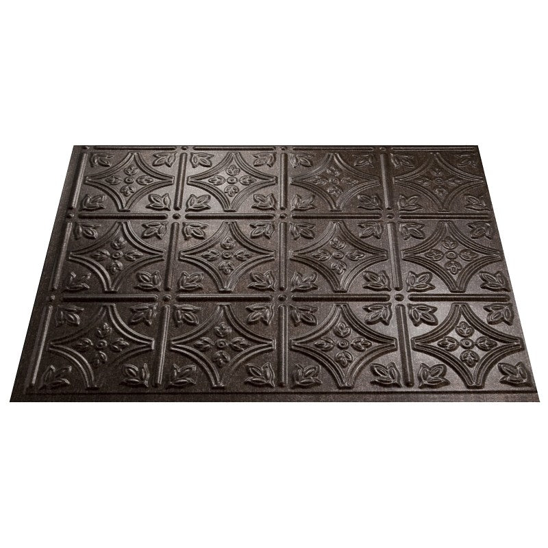Fasade Traditional PB5027 Wall Tile, 18 in L Tile, 24 in W Tile, Smoked Pewter