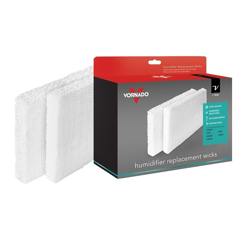 Vornado MD1-0034 Humidifier Wick, 7.2 in L, 9-1/2 in W, Antimicrobial Filter Media, White