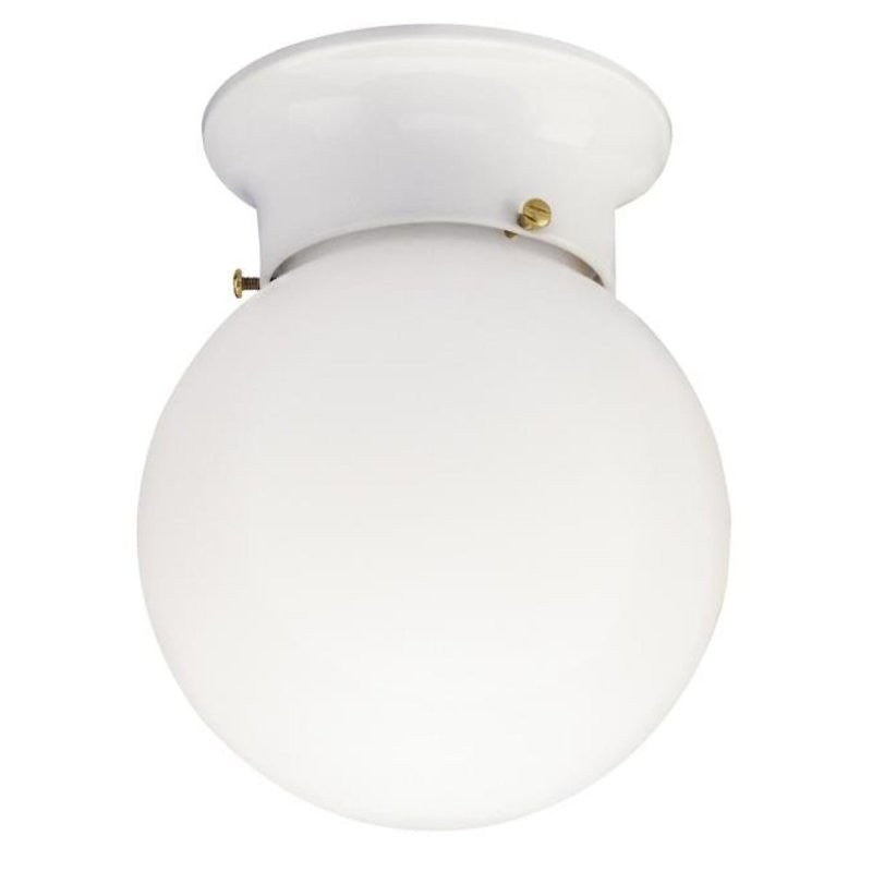 Westinghouse 66607 Ceiling Light Fixture, White Shade, 1-Lamp, White Fixture, 60 W