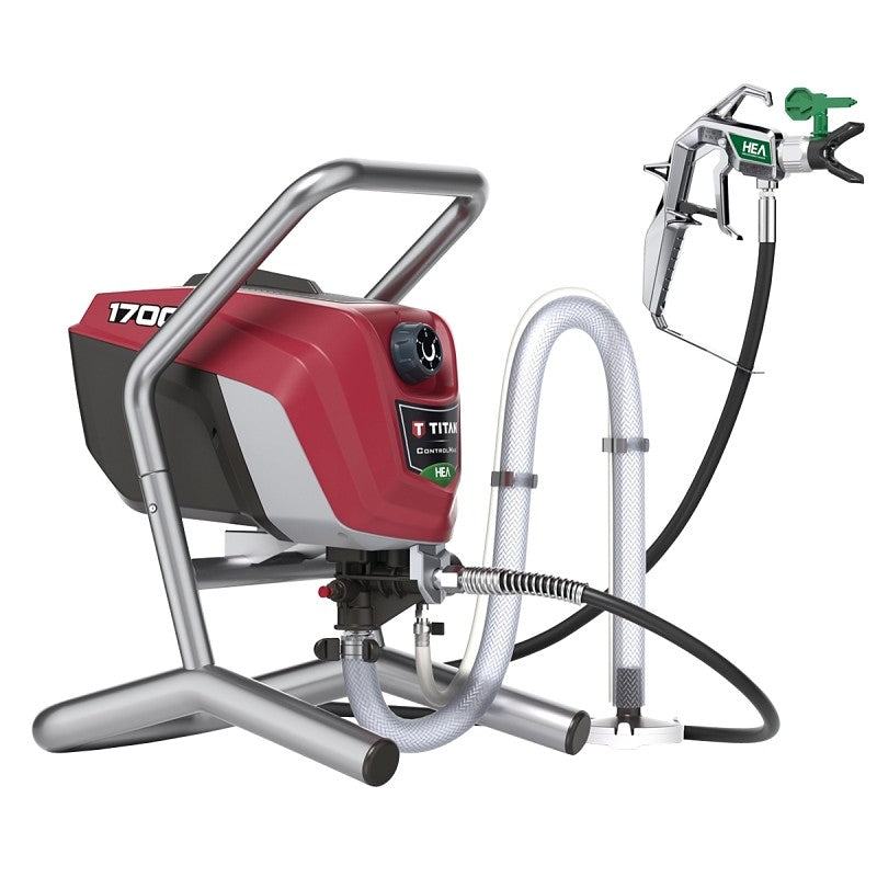 Titan 0580009 Airless Paint Sprayer, 0.6 hp, 50 ft L Hose, 0.017 in Tip, 0.33 gpm, 1500 psi