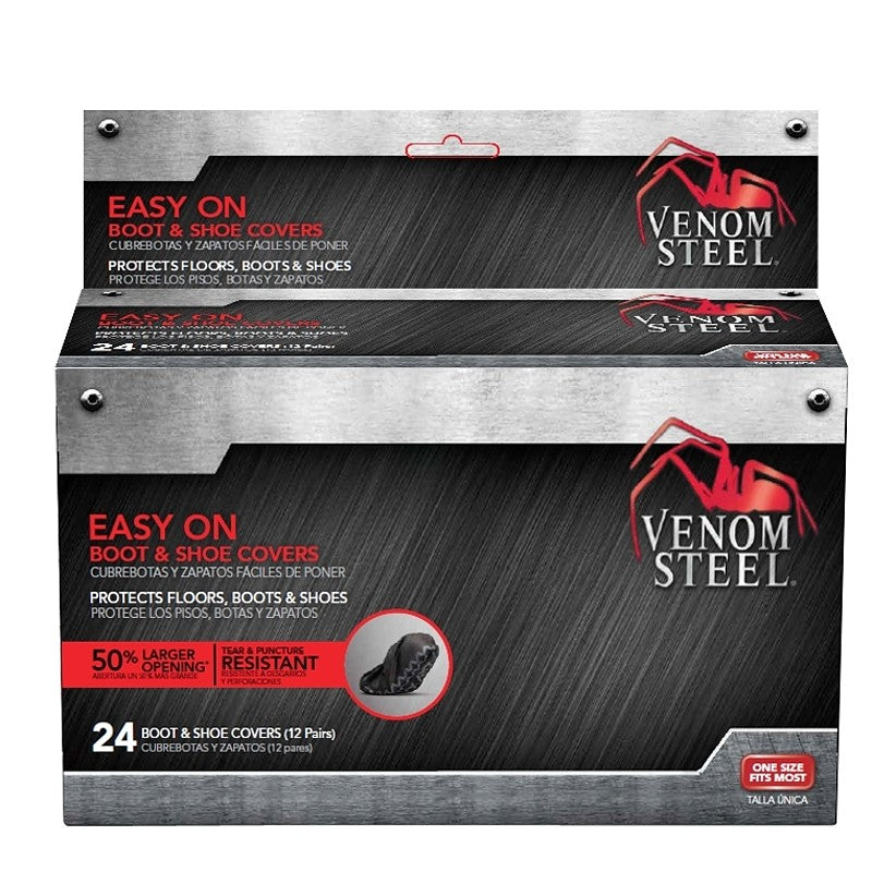 Venom Steel VEN24200N Shoe Cover, One-Size, Black, Elastic Cord