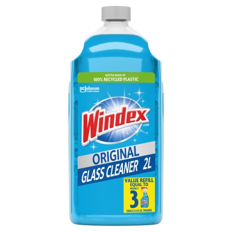 Windex 00128 Glass Cleaner, 2 L Bottle, Liquid, Floral, Blue
