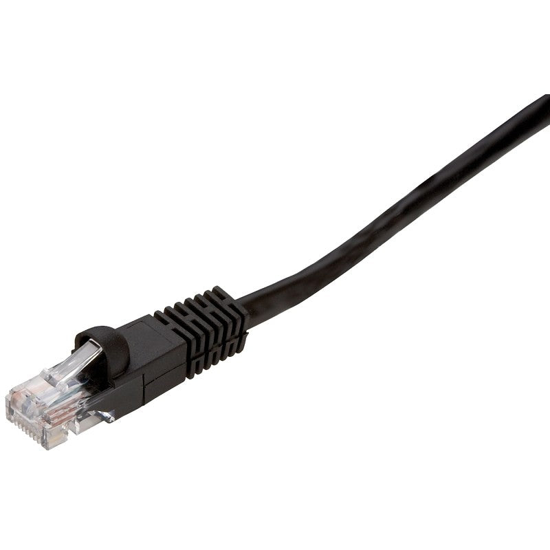 AmerTac PN10156EB Network Cable, 15 ft L, Cat6 Category Rating, RJ45, Black Sheath