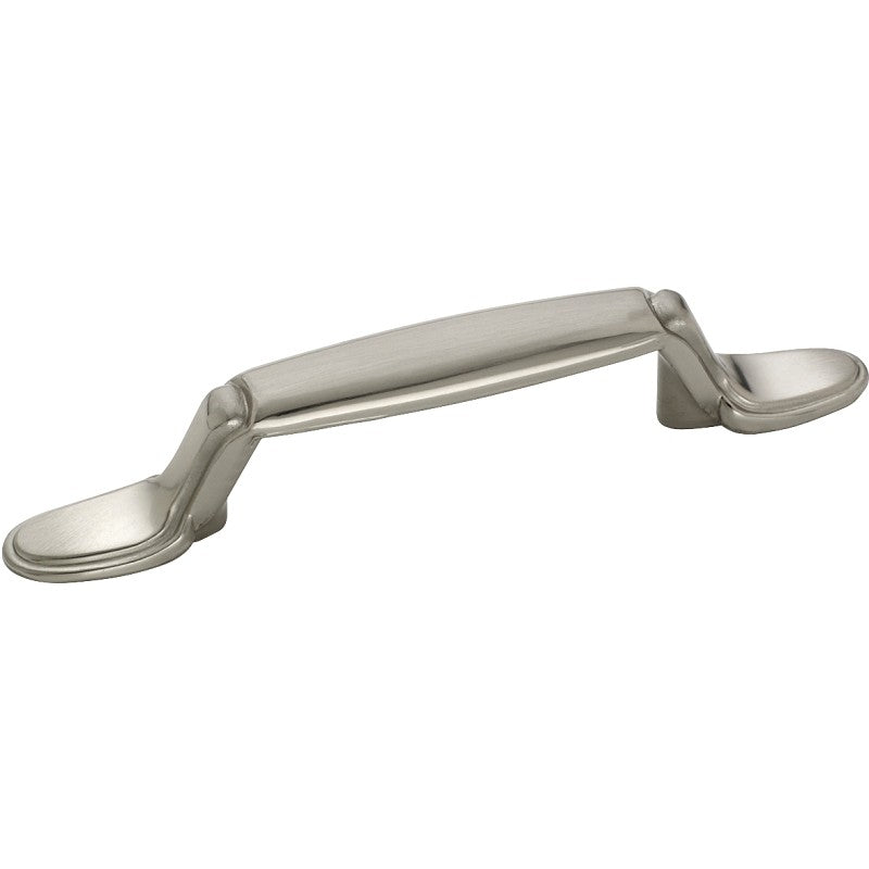 Amerock 1887668 Cabinet Pull, 5-1/6 in L Handle, 1 in H Handle, 15/16 in Projection, Zinc, Satin Nickel