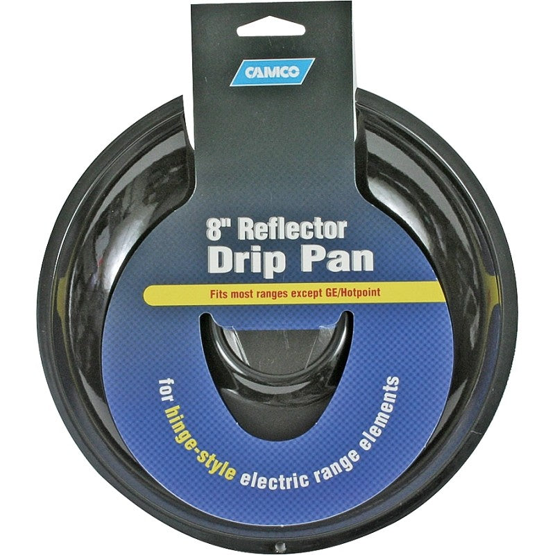 Camco USA 00473 Drip Pan, For: Hinge-Style Electric Range Elements, 8 in Dia