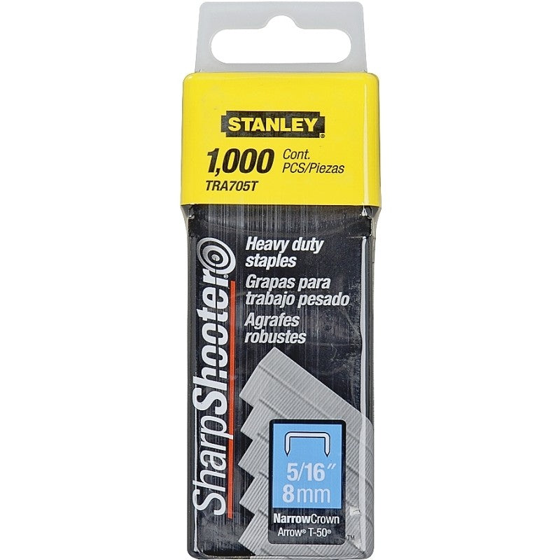 STANLEY TRA705T Staple, For: TR100, TR200, TRE500 Series, PHT150, PHT250, Arrow T-50 Staplers, 27/64 in W Crown, 24 ga