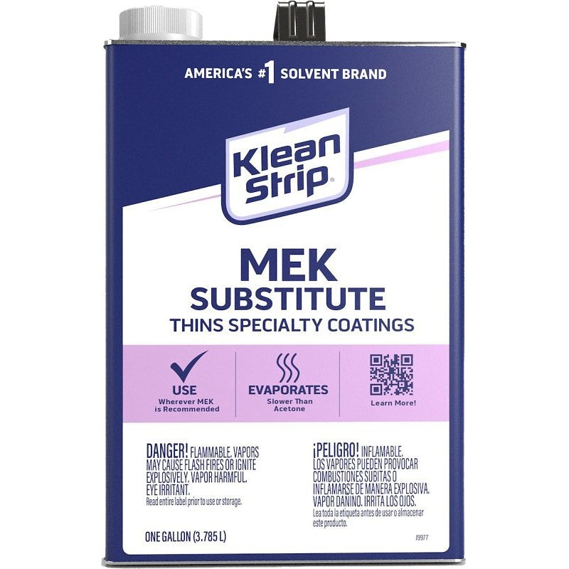 Klean Strip GME71SUB Methyl Ethyl Ketone Thinner, Liquid, Clear, 1 gal (Pack of 4)