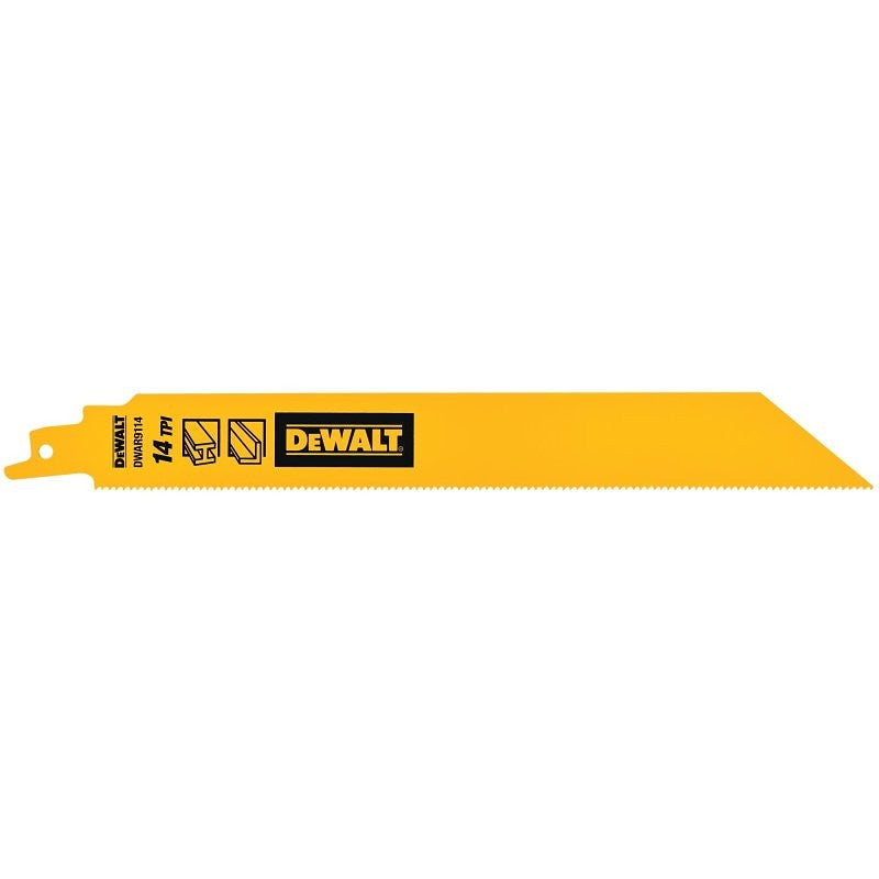 DEWALT DWAR9114 Reciprocating Saw Blade, 9 in L, 14 TPI