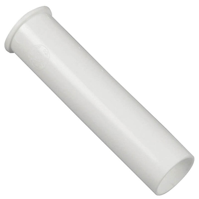 Danco 94018 Tailpiece, 1-1/2 in, 6 in L, Flanged, Slip-Joint, Plastic, White