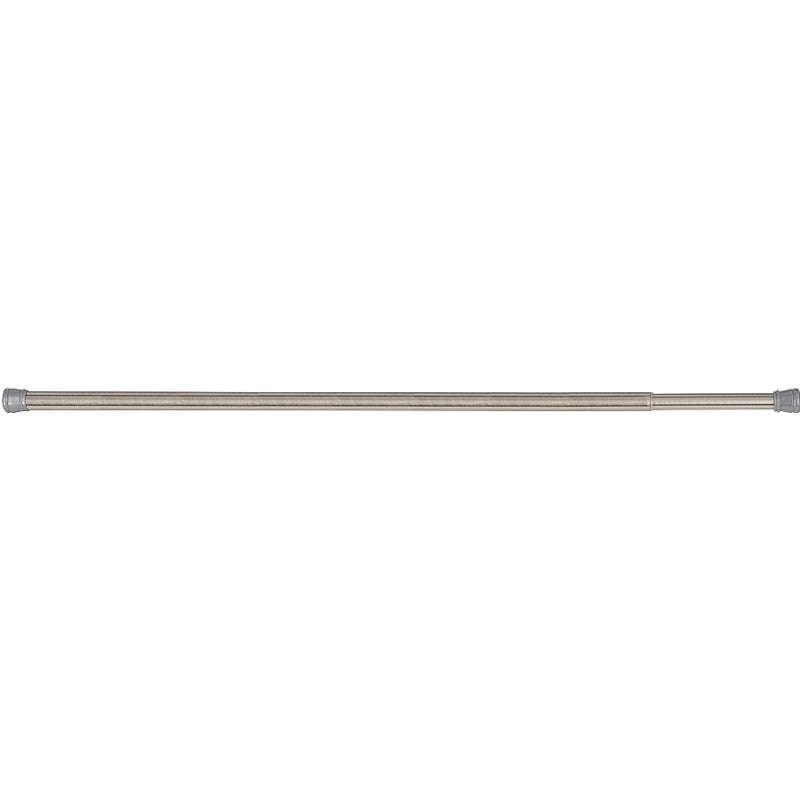 Simple Spaces SD-SR36-BN Shower Curtain Rod, 7-1/2 lb, 36 to 63 in L Adjustable, 1 in Dia Rod, Steel, Brushed Nickel