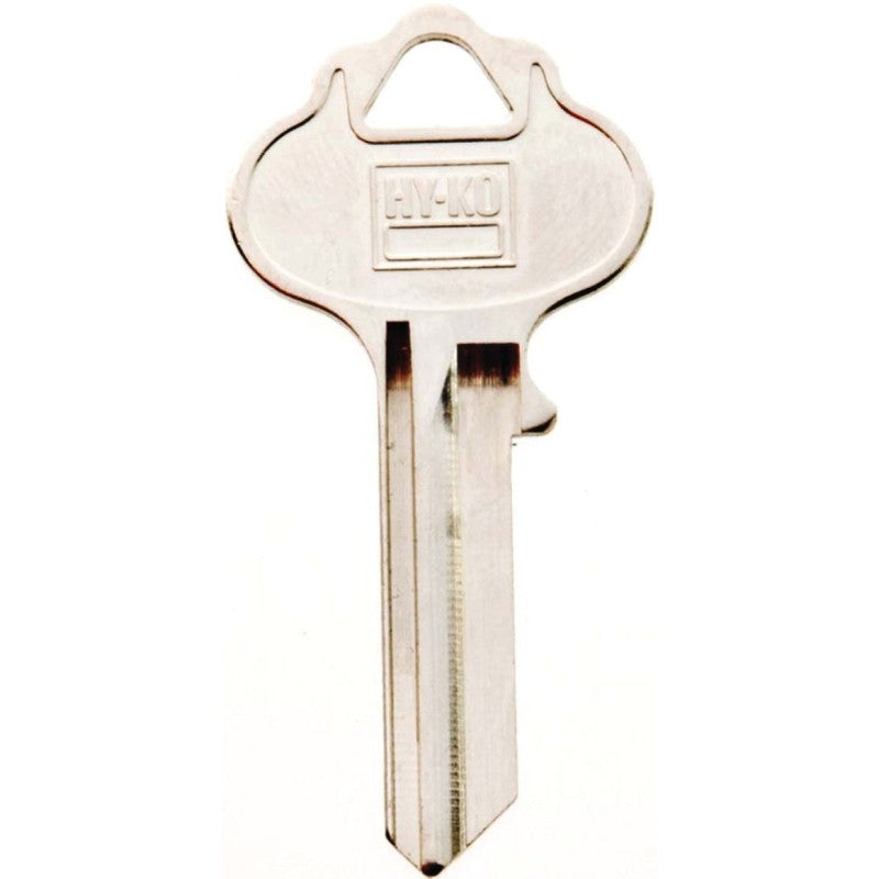 Hy-Ko 11010IN3 Key Blank, Brass, Nickel, For: ILCO Cabinet, House Locks and Padlocks, IN3 Key Number (Pack of 10)