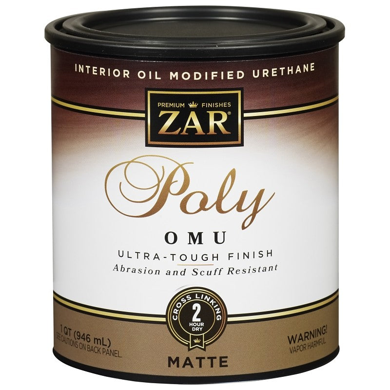 ZAR 36412 Polyurethane, Liquid, Antique Flat, 1 qt, Can (Pack of 4)