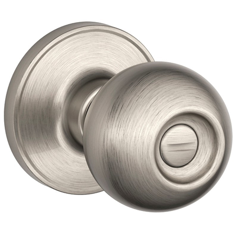Schlage Corona Series J40 CNA 619 Privacy Lockset, Round Design, Knob Handle, Satin Nickel, Metal, Interior Locking