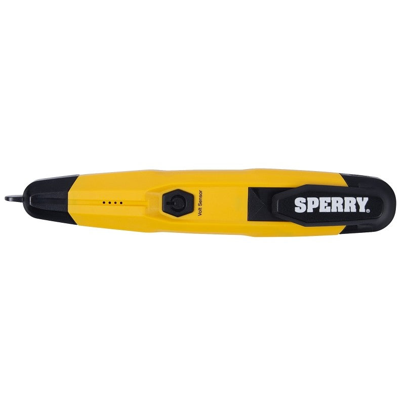 Sperry Instruments VD6508 Detector with Flashlight, 50 to 1000 V, LED Display, Functions: AC Voltage, Yellow