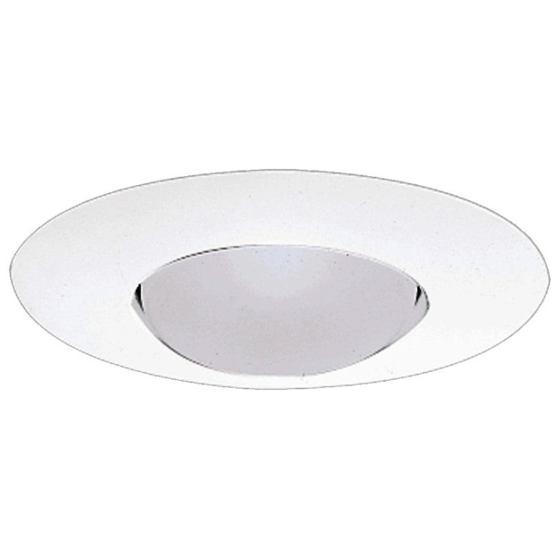 Halo 300P Recessed Light Trim, 6 in Dia, 4-3/4 in OAH, Metal Body, White