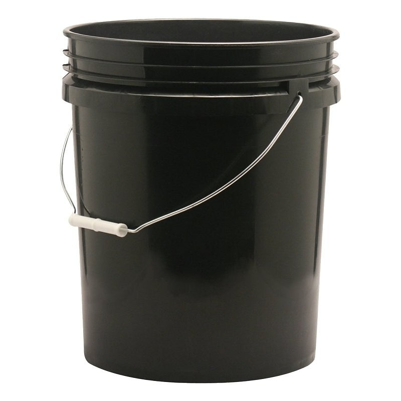 Leaktite 005G01BK120 Pail, 5 gal, Plastic, Black
