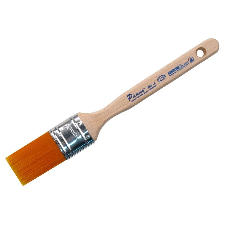 Proform Picasso PIC4-1.5 Paint Brush, Wood Handle, 1-1/2 in W, Straight Cut Oval Brush, PBT Bristle, Standard Handle