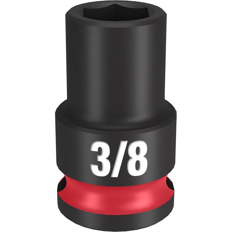 Milwaukee SHOCKWAVE Impact Duty Series 49-66-6104 Shallow Impact Socket, 3/8 in Socket, 3/8 in Drive, Square Drive
