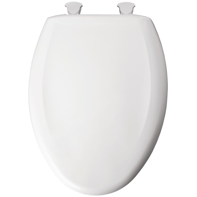 Mayfair Affinity Series 187SLOW-000 Closed-Front Toilet Seat, Elongated, Plastic, White, Easy Clean, Whisper Close Hinge