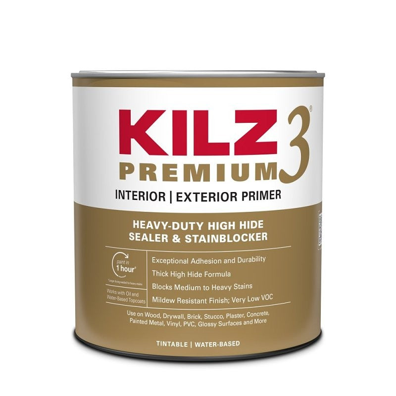 Kilz 13002 Primer, Thick, White, 1 qt, Can