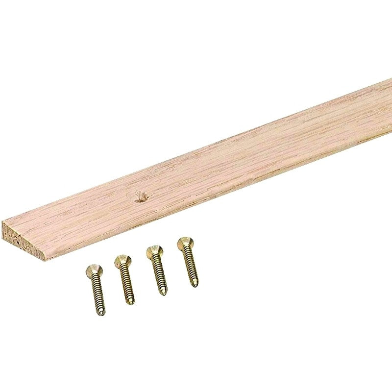 M-D 85472 Floor Edge Reducer, 36 in L, 1 in W, Hardwood, Unfinished (Pack of 6)