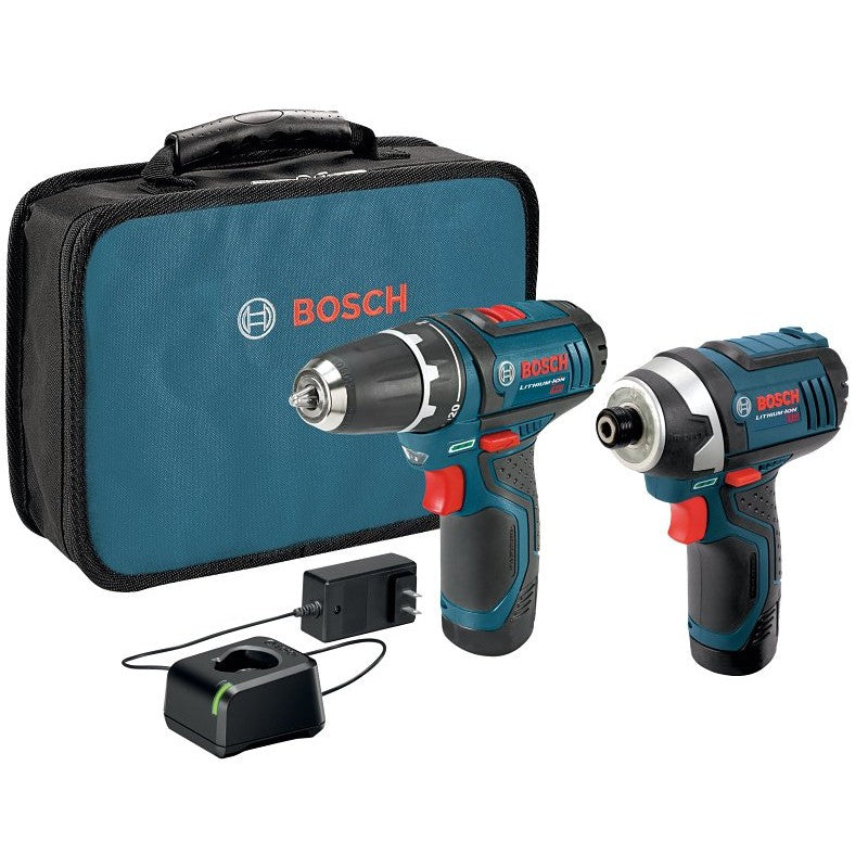 Bosch CLPK22-120 Combination Tool Kit, Battery Included, 2 Ah, 12 V, Lithium-Ion