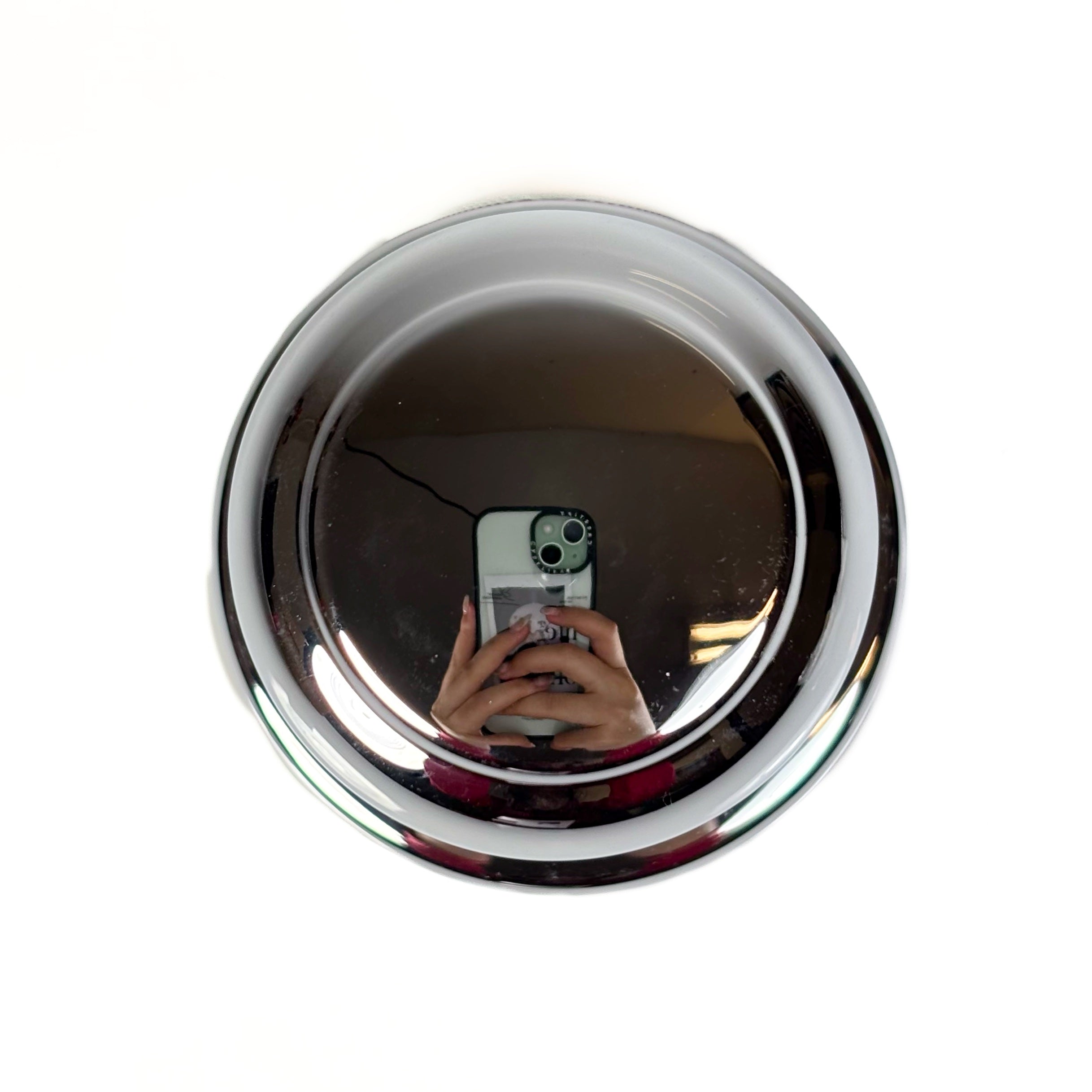 Cove Half Dummy Knob Pull in a Polished Chrome Finish