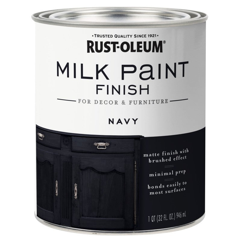 Rust-Oleum 331051 Milk Paint, Matte, Navy, 1 qt, Can