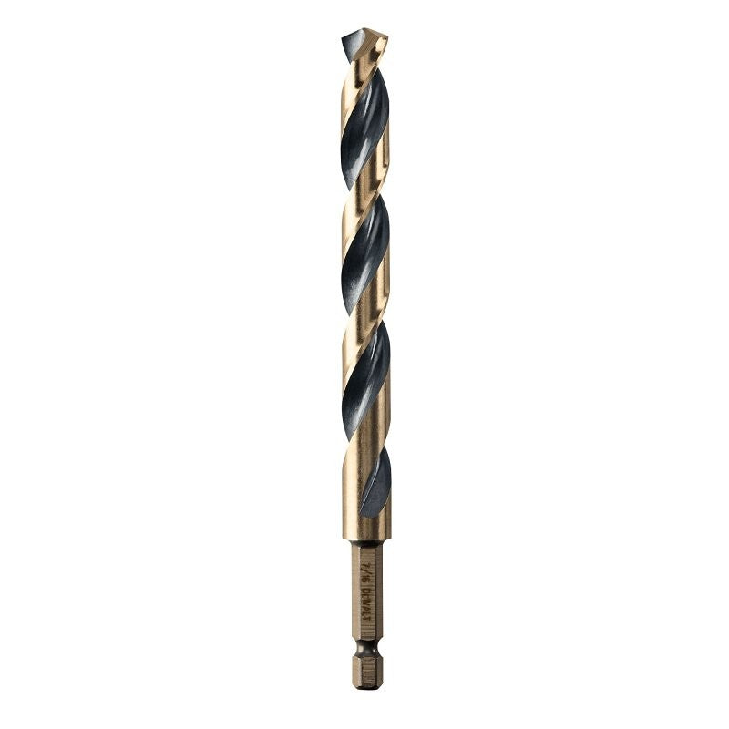 DEWALT DWA5028 Drill Bit, 7/16 in Dia, 5-3/4 in OAL, 1/4 in Dia Shank, Hex Shank