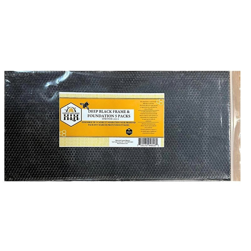 Harvest Lane Honey WWPFDB-103-5 Foundation Beehive, Black
