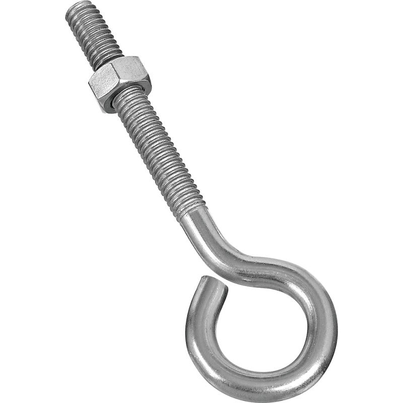 National Hardware N221-572 Eye Bolt, 1/4-20 Thread, 0.87 in L Thread, 0.56 in ID Dia Eye, 1.02 in L Shank (Pack of 10)