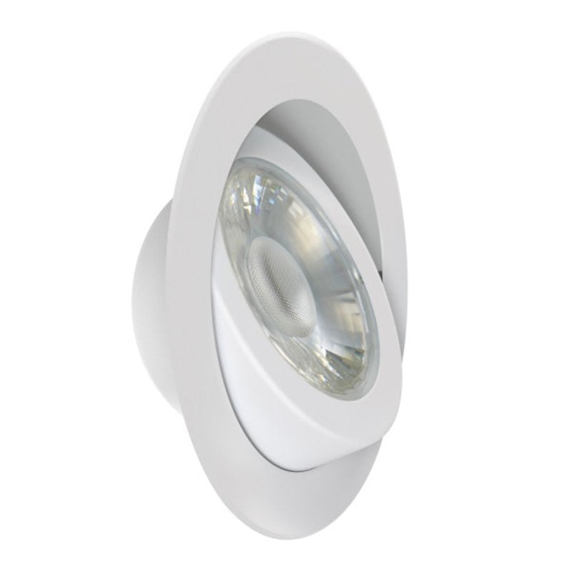 Feit Electric LEDR6XT/ADJ/6WYCA Adjustable Angle Recessed Downlight, 10.3 W, 120 V, LED Lamp, Aluminum, White