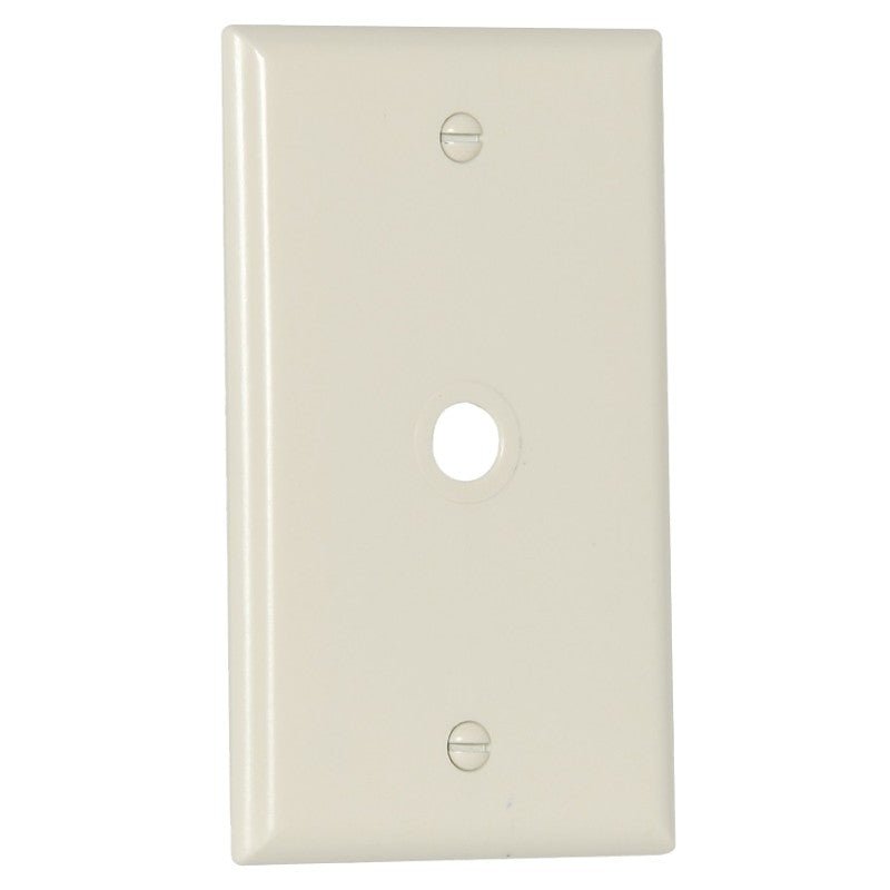 Eaton Wiring Devices 2128LA Wallplate, 4-1/2 in L, 2-3/4 in W, 1 -Gang, 1 -Port, Thermoset, Light Almond