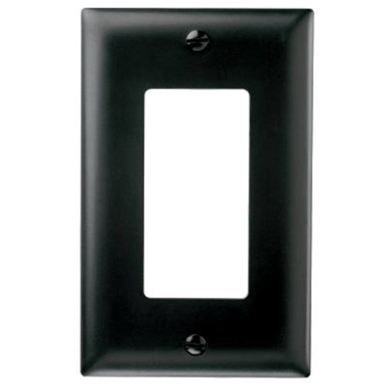 Legrand TradeMaster TP TP26BKCC15 Wallplate, 4.687 in L, 2.937 in W, 1 -Gang, Nylon, Black, Matte