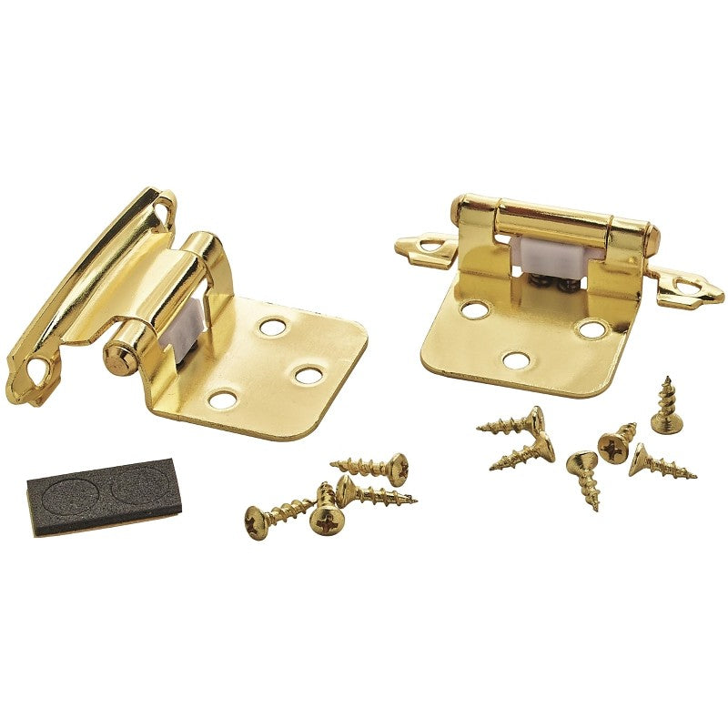Amerock BP34293/BPR34293 Cabinet Hinge, Polished Brass, 2-3/4 in L x 1-3/4 in W