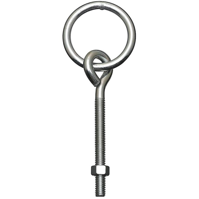 National Hardware 2061BC Series N220-632 Hitch Ring with Eye Bolt, 160 lb Working Load, 2 in ID Dia Ring, Steel, 1/BAG