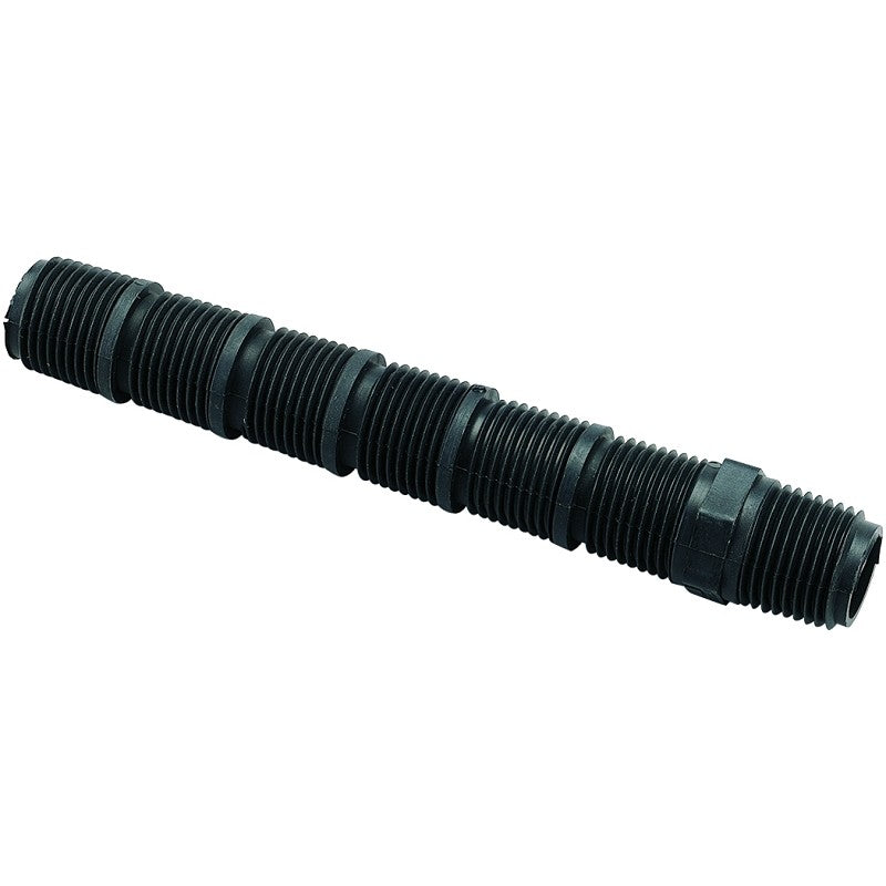 Orbit 37114 Cut-Off Riser, 1/2 x 3/4 in Connection, 6 in L, Polyethylene, Black