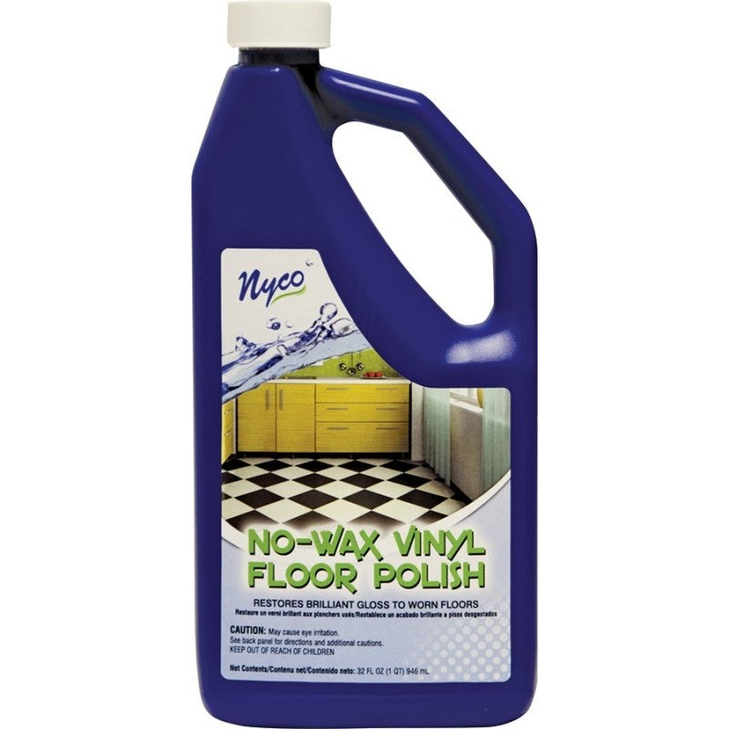 nyco NL90411-903206 Floor Polish, 32 oz, White, Liquid, Acrylic Polymer (Pack of 6)